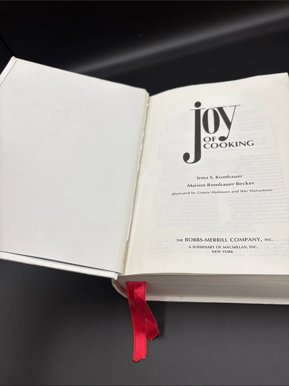 Joy of Cooking hardcover cookbook